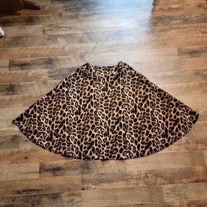 Agnes & Dora midi leopard skirt